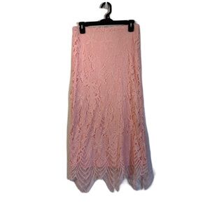 EST 1946 Pink Lace Maxi Skirt